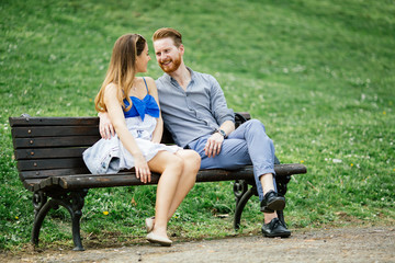 Couple in love spending time in nature