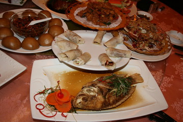 Chinese food, seafood