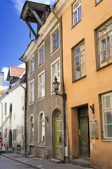 Fototapeta na wymiar Old houses on the Old city. Tallinn. Estonia