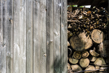 old wooden fence and wood