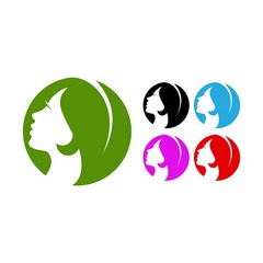 set of beauty herbal icon