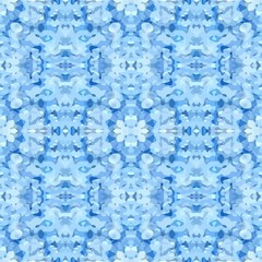 Watercolor seamless pattern in blue tones