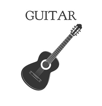 Guitar. Isolated On White Background.