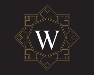W Monogram Vintage Classic Letter Logo for Luxury  Business