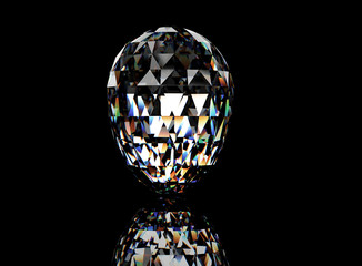 3D illustration of  Diamond. Jewelry background. Fashion accessory