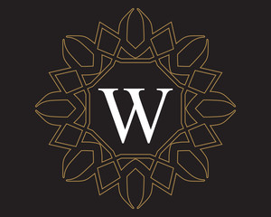 W Monogram Vintage Classic Letter Logo for Luxury  Business