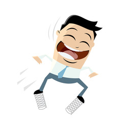 feder springen erfolg business mann