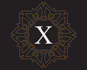 X Monogram Vintage Classic Letter Logo for Luxury  Business