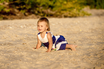 girl walking on the beach