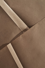 Abstract composition with folded Kraft paper
