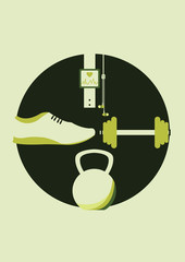 Sport and Fitness. Vector Illustration