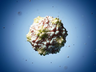 Ryegrass mottle virus particle, artwork