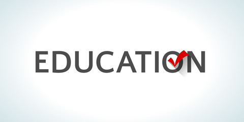 Conceptual word education isolated on white background