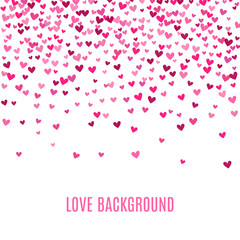 Romantic pink heart background. illustration