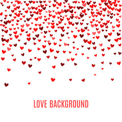 Romantic red heart background. illustration