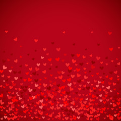 Romantic red heart background. illustration