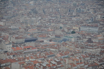 Fototapeta na wymiar City seen from up high