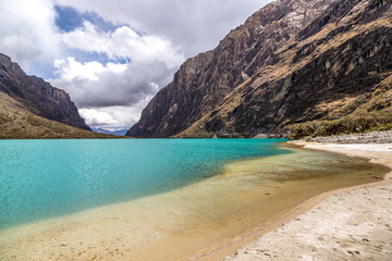 Huaraz, Peru - June 13th 2013 - The beautiful scenario of the Huaraz National Park in Peru.