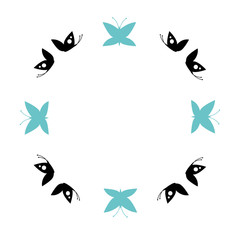 Butterfly round frame