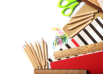 Set of stationery isolated on white