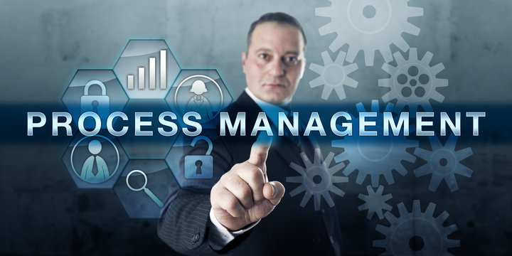 Entrepreneur Pushing PROCESS MANAGEMENT