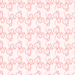 Floral abstract pattern with swirls and spirals