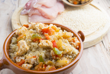 Bowl of quinoa with vegetables