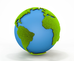 Green globe. Ecology concept
