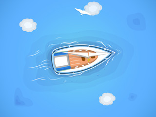 Fototapeta premium yacht in the sea