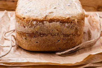 loaf of bread on backing paper