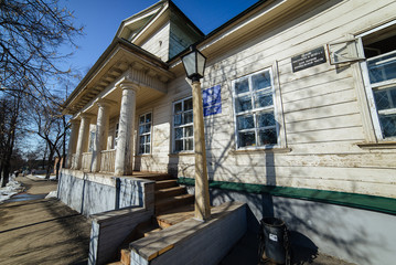ULYANOVSK, RUSSIA - 15 MARCH 2016. Wooden house - Landmark