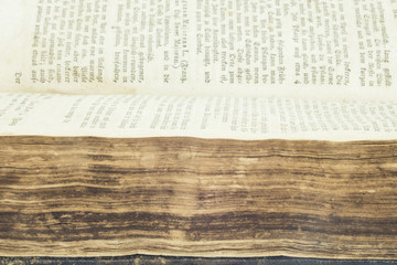 Old ancient german book with isolated background