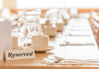 Reserved table