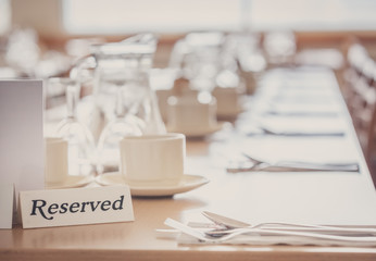Reserved table