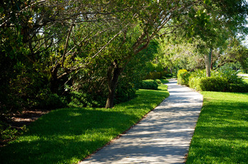 beautiful manicured bike path