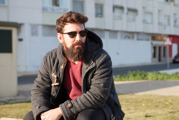Obraz premium Young men with hipster look