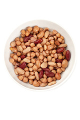 bowl with cooked beans