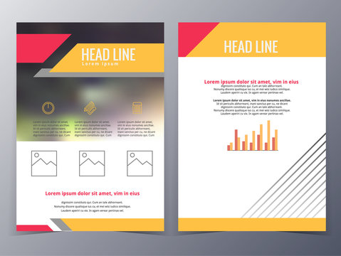 business and nature brochure design template vector