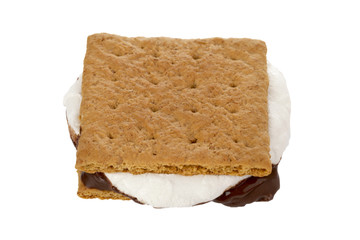 close-up image of a smore.