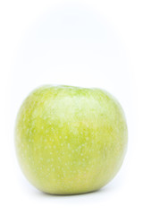 Green apple on white background