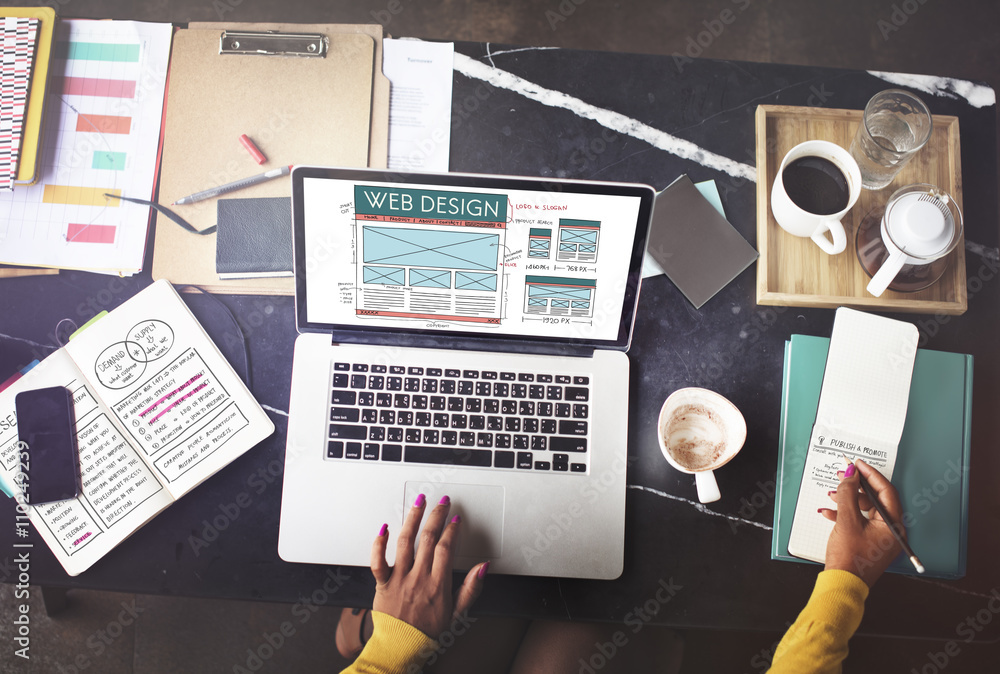Poster web design internet layout technology homepage concept