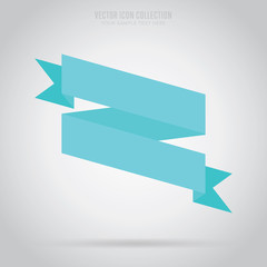 Ribbon isolated vector in flat design style. Colorful abstract ribbon.