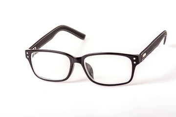 Fashion Eyeglasses isolated on white.