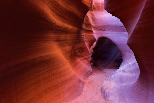Natural Arch inside Lower Antelope Canyon near Page, Arizona