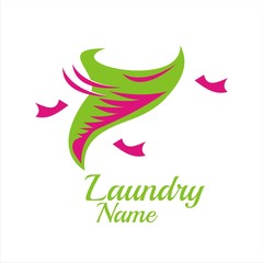 Twister Fashion Laundry Logo Template