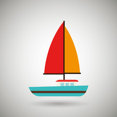 sailboat isolated design 