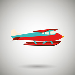 seaplane icon design 