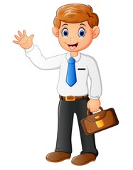 young cartoon businessman