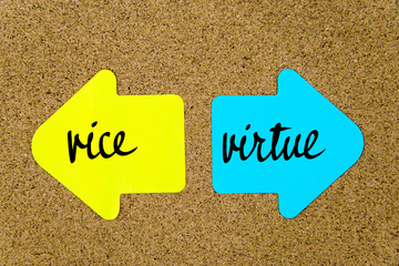 Message Vice versus Virtue