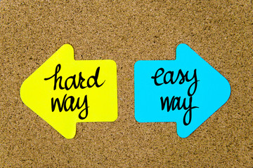 Message Hard Way versus Easy Way